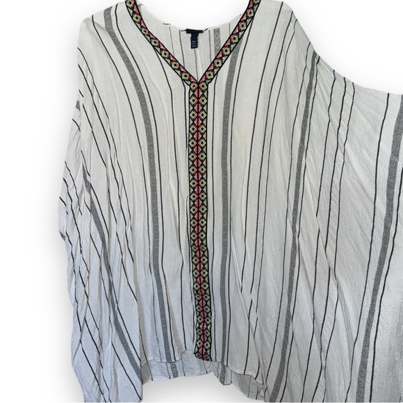 Striped Boutique Poncho Dress - Picture 2 of 4